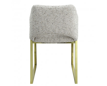 ACME Galdesa Side Chair - Teddy Sherpa/Mirrored Gold