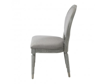 ACME - Adalynn Side Chair (Set of 2) in Gray Weathered Gray Oak