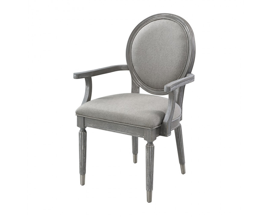 ACME - Adalynn Arm Chair (Set of 2) in Weathered Gray Oak