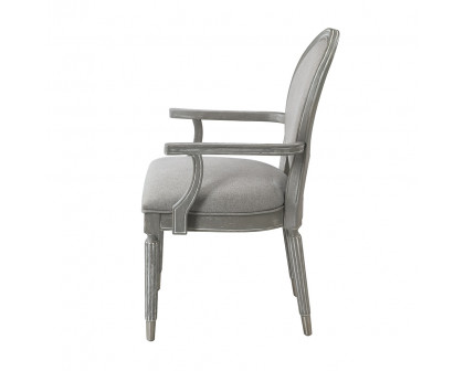 ACME - Adalynn Arm Chair (Set of 2) in Weathered Gray Oak