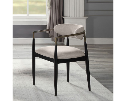 ACME Jaramillo Side Chair (Set of 2) - Beige Black