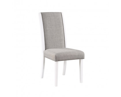 ACME - Hollyn Side Chair (Set of 2) in Gray Linen/White (DN02160)