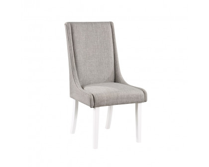 ACME - Hollyn Side Chair (Set of 2) in Gray Linen/White (DN02161)