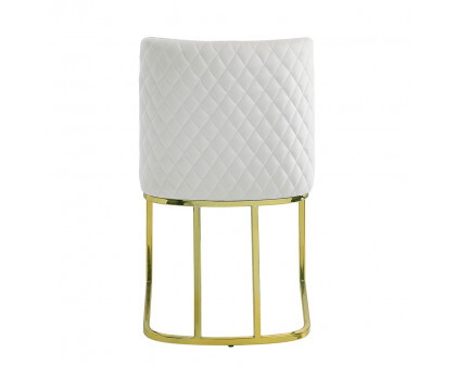 ACME - Zazie Side Chair (Set of 2) in White Velvet/Gold