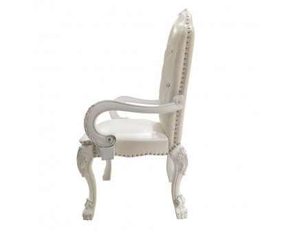 ACME - Dresden Arm Chair (Set of 2) in Synthetic/Bone White (DN02243)