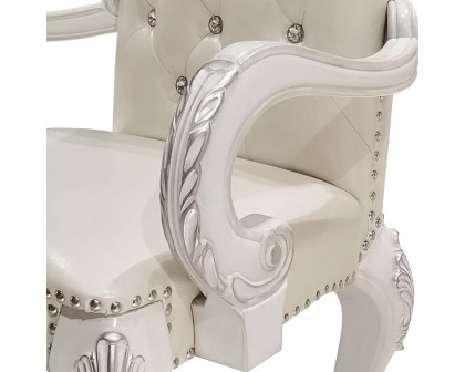 ACME - Dresden Arm Chair (Set of 2) in Synthetic/Bone White (DN02243)