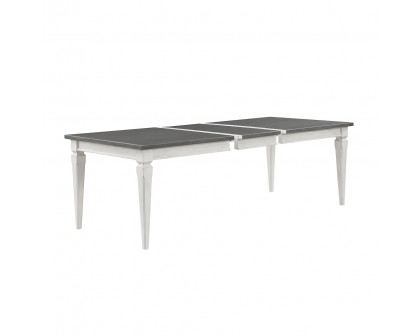 ACME - Katia Dining Table with Leaf in Rustic Gray/Weathered White