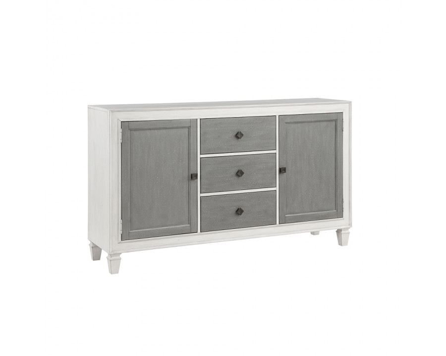 ACME - Katia Server in Rustic Gray/Weathered White