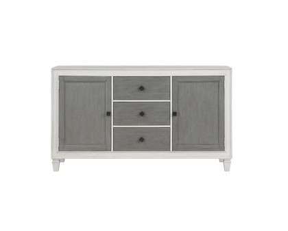 ACME - Katia Server in Rustic Gray/Weathered White