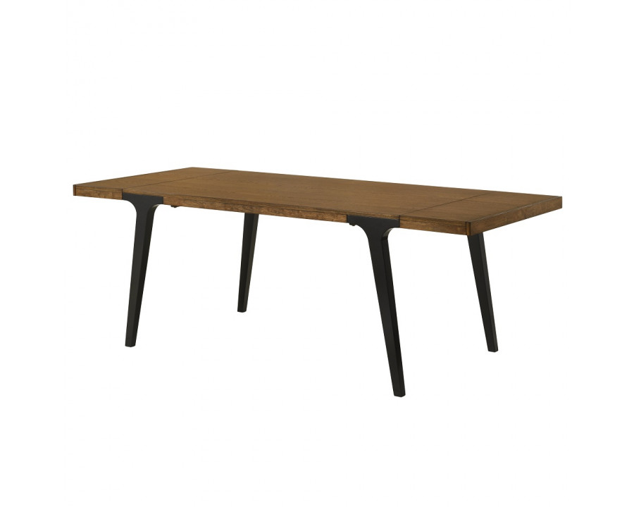 ACME - Hillary Dining Table with 2 Leaves in Walnut/Black