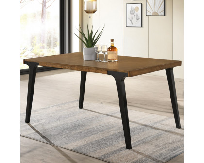 ACME - Hillary Dining Table with 2 Leaves in Walnut/Black