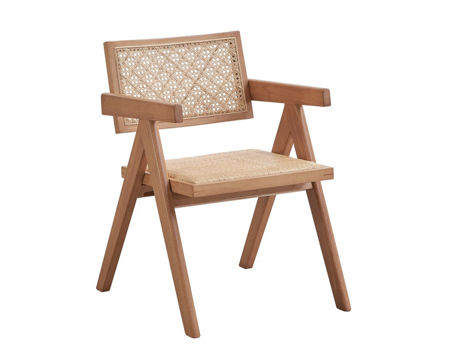 ACME - Velentina Arm Chair (Set of 2) in Rattan/Natural