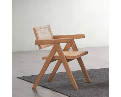 ACME - Velentina Arm Chair (Set of 2) in Rattan/Natural