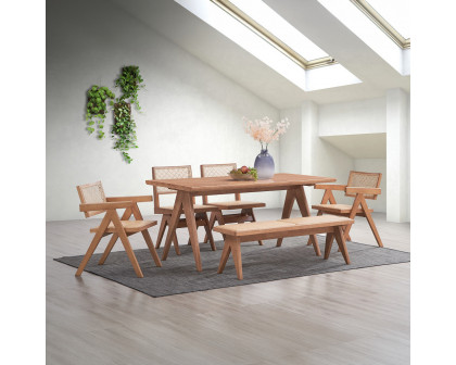 ACME - Velentina Bench in Rattan/Natural