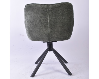 ACME Barnardo Arm Chair (Set of 2) - Olive Green Chenille