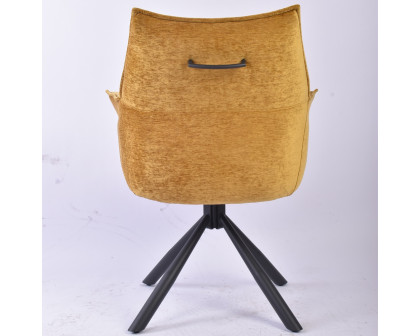 ACME Cielo Arm Chair (Set of 2) - Mustard Chenille