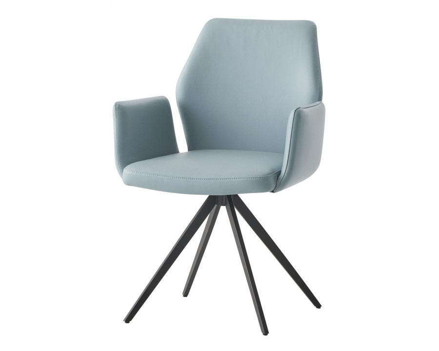 ACME Segismunda Side Chair with Swivel - Light Blue/Black