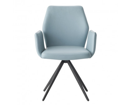 ACME Segismunda Side Chair with Swivel - Light Blue/Black