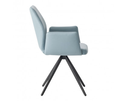 ACME Segismunda Side Chair with Swivel - Light Blue/Black