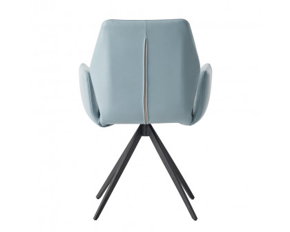 ACME Segismunda Side Chair with Swivel - Light Blue/Black