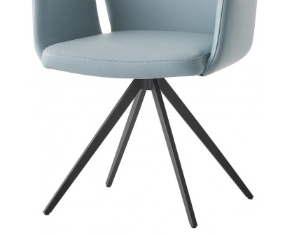 ACME Segismunda Side Chair with Swivel - Light Blue/Black