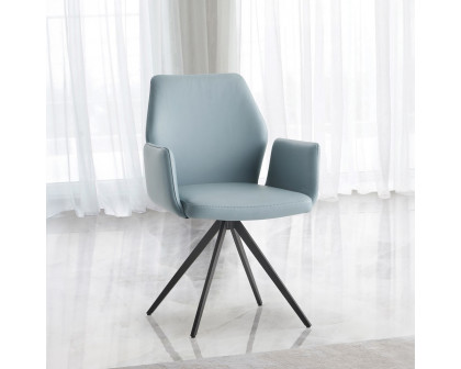 ACME Segismunda Side Chair with Swivel - Light Blue/Black