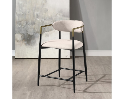 ACME Jaramillo Counter Height Chair - Beige/Black