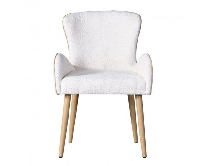 ACME - Qwin Side Chair (Set of 2) in Beige Boucle/Oak