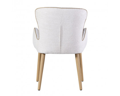 ACME - Qwin Side Chair (Set of 2) in Beige Boucle/Oak