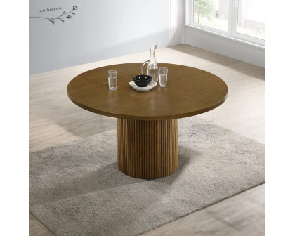 ACME - Hezrai Round Dining Table in Walnut