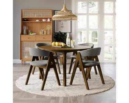 ACME - Keiki Round Dining Table in Walnut