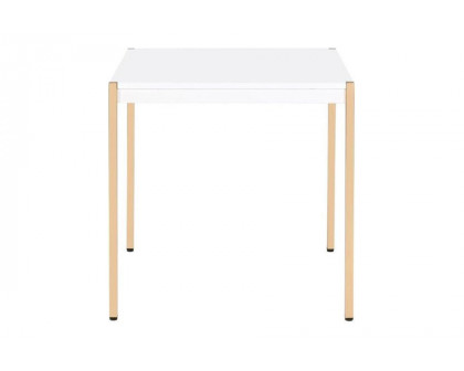 ACME - Otrac End Table in White/Gold