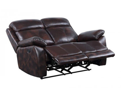 ACME - Perfiel Motion Loveseat in Dark Brown