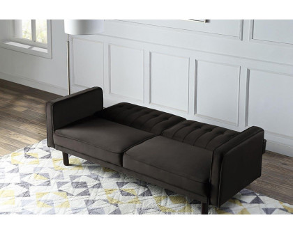 ACME Qinven Adjustable Sofa - Dark Brown Velvet