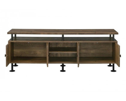 ACME - Ensata II TV Stand in Rustic Oak/Black