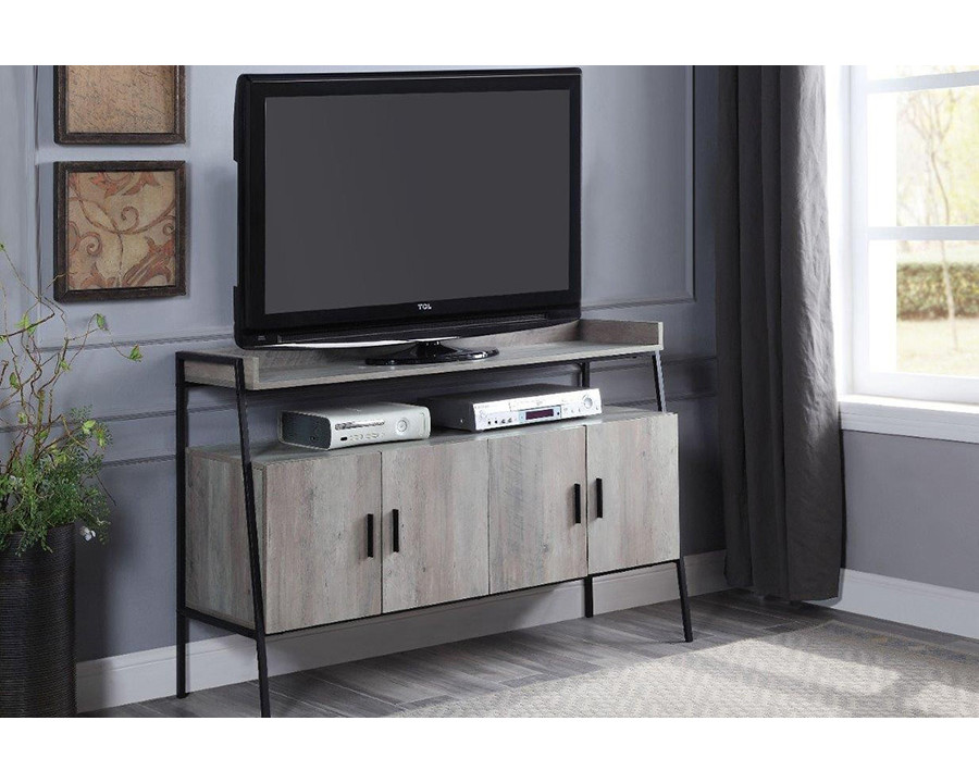 ACME - Samiya TV Stand in Gray Oak/Black