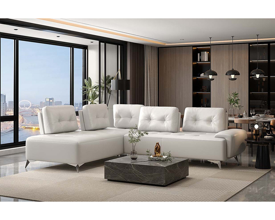 ACME - Turano Sectional Sofa in Pearl White