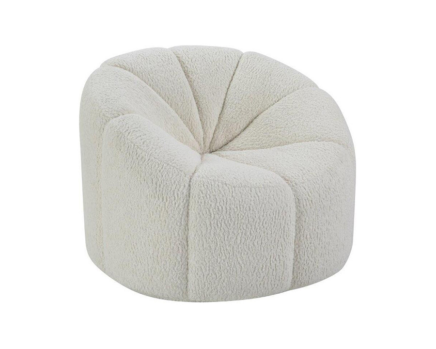 ACME - Osmash Chair with Swivel in White Teddy Sherpa