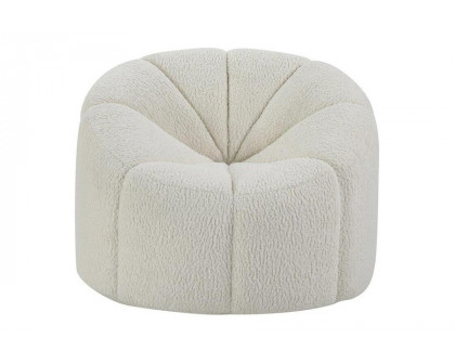 ACME - Osmash Chair with Swivel in White Teddy Sherpa