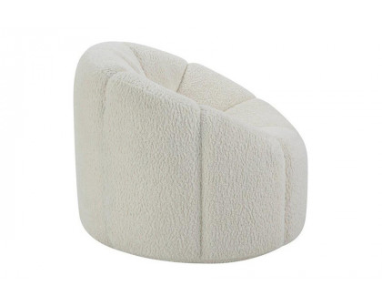 ACME - Osmash Chair with Swivel in White Teddy Sherpa