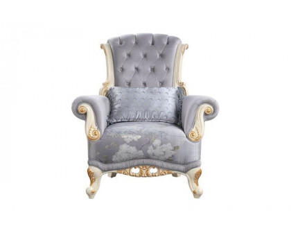 ACME - Galelvith Chair with Pillows in Gray