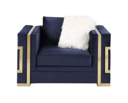 ACME™ Virrux Chair with 2 Pillows - Blue/Gold