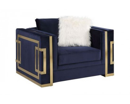 ACME™ Virrux Chair with 2 Pillows - Blue/Gold