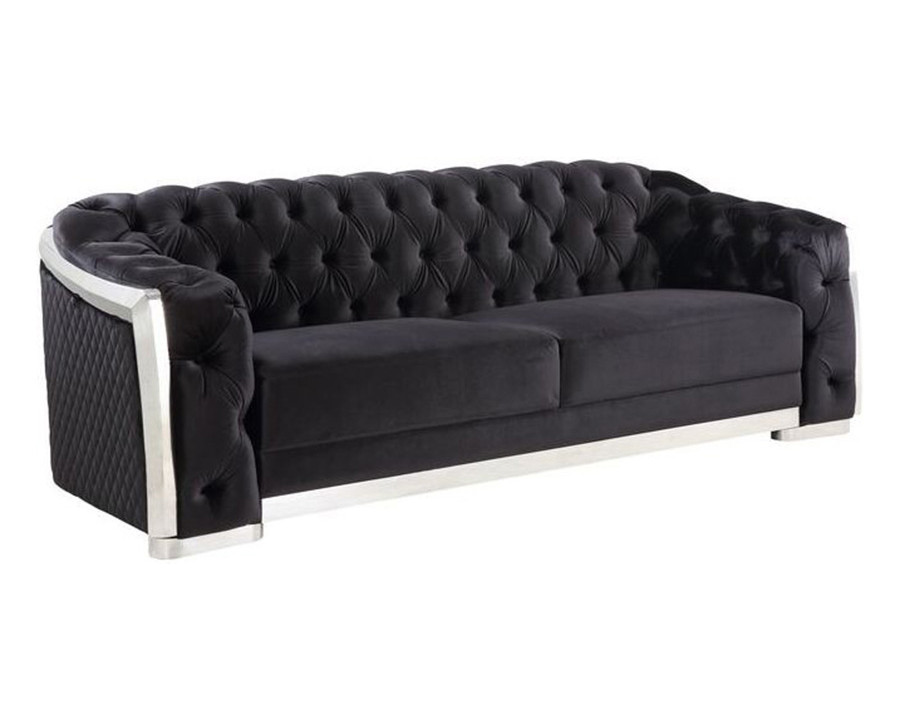 ACME - Pyroden Sofa in Black/Chrome