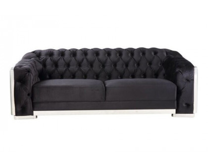 ACME - Pyroden Sofa in Black/Chrome