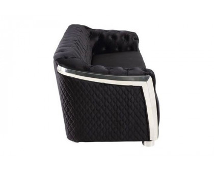 ACME - Pyroden Sofa in Black/Chrome