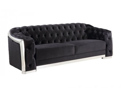 ACME - Pyroden Sofa in Black/Chrome