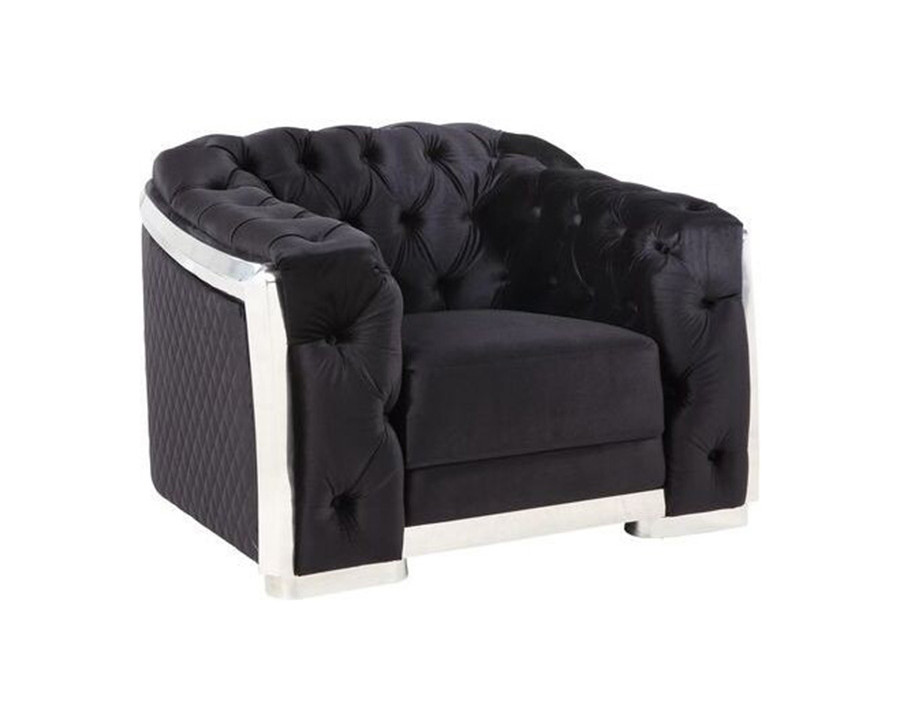 ACME - Pyroden Chair in Black/Chrome