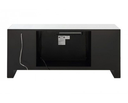 ACME - Noralie TV Stand with Fireplace & Led in Mirrored/Faux Diamonds (LV00317)