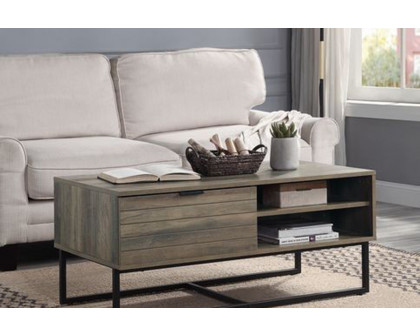 ACME - Homare Coffee Table in Rustic Oak/Black